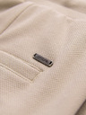Ombre Clothing Viszkóz férfi rövidnadrág gumírozott derekkal – bézs V3 OM-SRCS-0206 Ombre Clothing