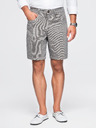 Ombre Clothing Férfi strukturált rövidnadrág REGULAR FIT – barna melanzsz V1 OM-SRCS-0189 Ombre Clothing