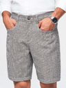 Ombre Clothing Férfi strukturált rövidnadrág REGULAR FIT – barna melanzsz V1 OM-SRCS-0189 Ombre Clothing