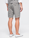 Ombre Clothing Férfi strukturált rövidnadrág REGULAR FIT – barna melanzsz V1 OM-SRCS-0189 Ombre Clothing
