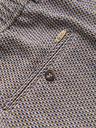 Ombre Clothing Férfi strukturált rövidnadrág REGULAR FIT – barna melanzsz V1 OM-SRCS-0189 Ombre Clothing