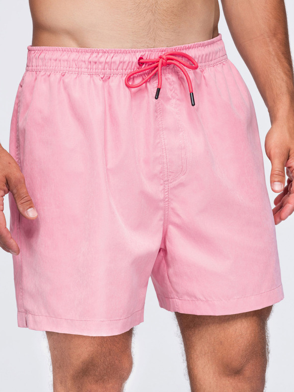 Ombre Clothing Férfi fürdőnadrág matt felületű szövetből – rózsaszín V1 OM-SRSS-0216 Ombre Clothing