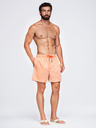 Ombre Clothing Férfi fürdőnadrág matt felületű szövetből – pasztell narancssárga V3 OM-SRSS-0216 Ombre Clothing