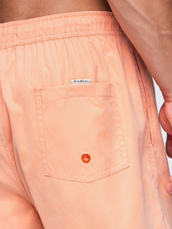 Ombre Clothing Férfi fürdőnadrág matt felületű szövetből – pasztell narancssárga V3 OM-SRSS-0216 Ombre Clothing