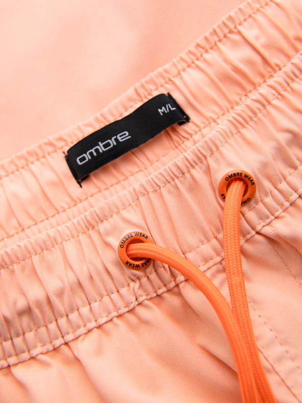 Ombre Clothing Férfi fürdőnadrág matt felületű szövetből – pasztell narancssárga V3 OM-SRSS-0216 Ombre Clothing