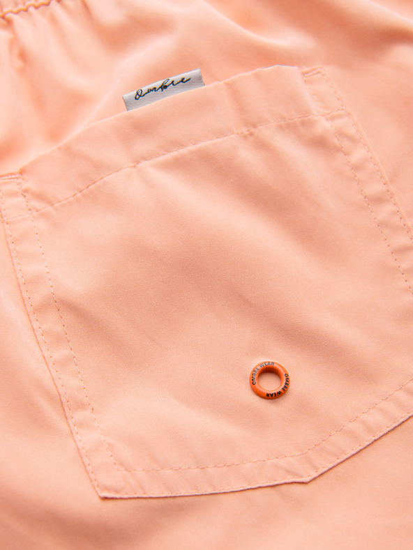 Ombre Clothing Férfi fürdőnadrág matt felületű szövetből – pasztell narancssárga V3 OM-SRSS-0216 Ombre Clothing