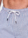 Ombre Clothing Férfi fürdőnadrág textúrázott csíkos anyagból – tompa kék V3 OM-SRSS-0214 Ombre Clothing