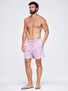 Ombre Clothing Férfi fürdőnadrág textúrázott csíkos anyagból – rózsaszín V2 OM-SRSS-0214 Ombre Clothing