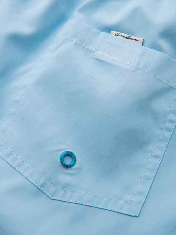 Ombre Clothing Férfi fürdőnadrág matt felületű szövetből – világoskék V5 OM-SRSS-0216 Ombre Clothing