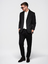 Ombre Clothing Férfi magas gallérú kabát kapucnival fekete Ombre Clothing Ombre Clothing