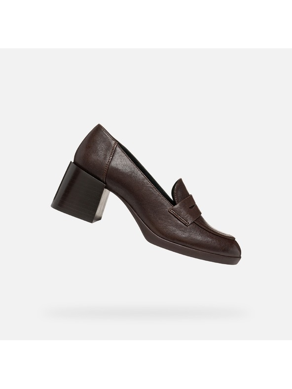 Geox Sötétbarna női sarokpapucs Geox Walk Pleasure 55T