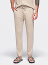 Ombre Clothing Férfi viszkóz chino nadrág gumírozott derékkal – bézs V3 OM-PACP-0306 Ombre Clothing