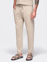 Ombre Clothing Férfi viszkóz chino nadrág gumírozott derékkal – bézs V3 OM-PACP-0306 Ombre Clothing