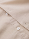 Ombre Clothing Férfi lenvászon ing állórágóval és zsebekkel, REGULAR FIT szabásban – krémszín V3 K704 Ombre Clothing