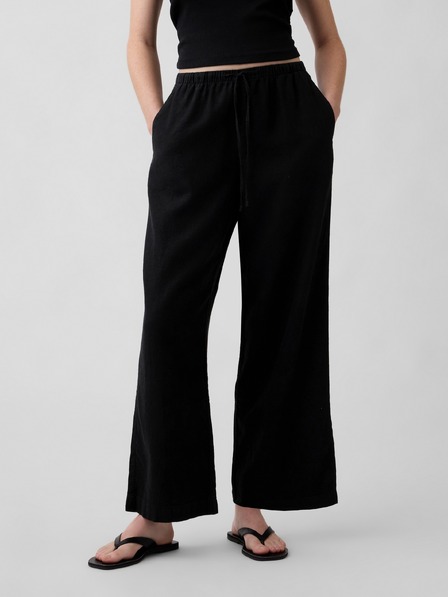 GAP Wide-Leg nadrág lenkeverékből GAP