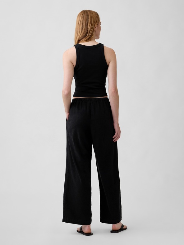 GAP Wide-Leg nadrág lenkeverékből GAP