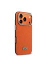 Lacoste Lacoste PVC Petit Pique Semi Wrap MagSafe hátlap iPhone 17 Pro Max-hoz Narancs