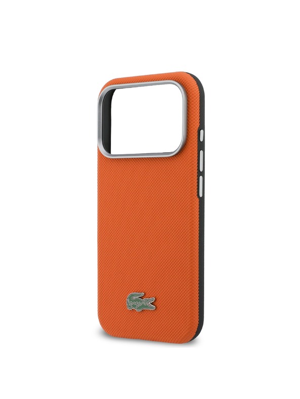 Lacoste Lacoste PVC Petit Pique Semi Wrap MagSafe hátlap iPhone 17 Pro Max-hoz Narancs