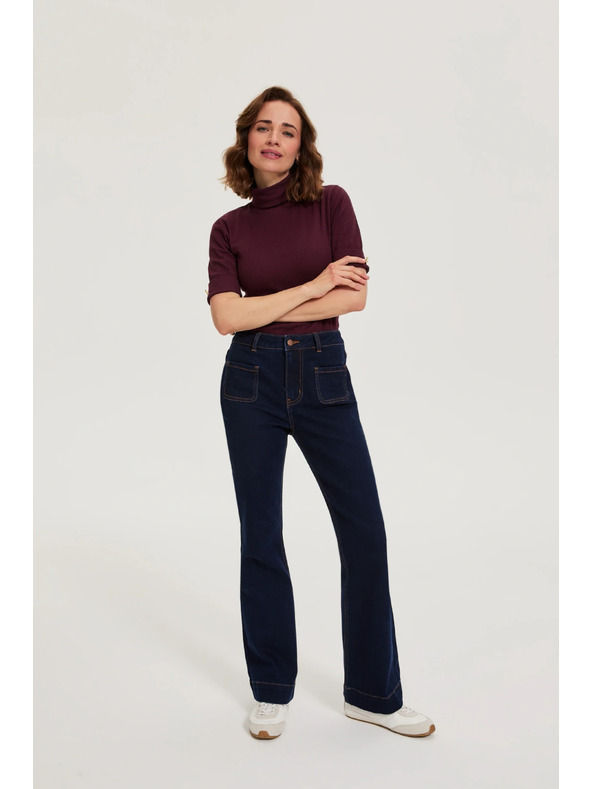 Moodo Bootcut farmernadrág sötétkék Moodo