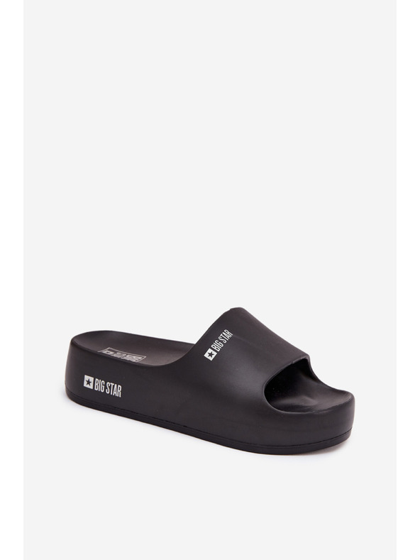 BIG STAR SHOES Big Star női papucsok masszív platformmal – fekete