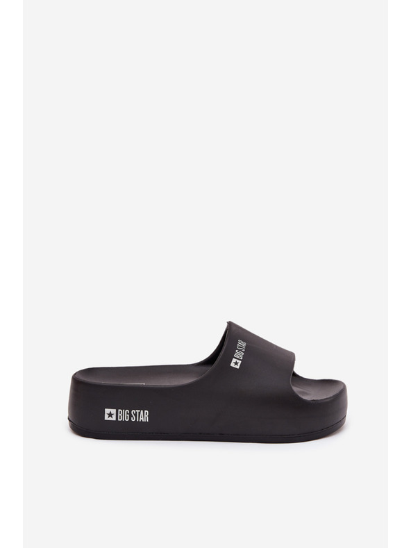BIG STAR SHOES Big Star női papucsok masszív platformmal – fekete