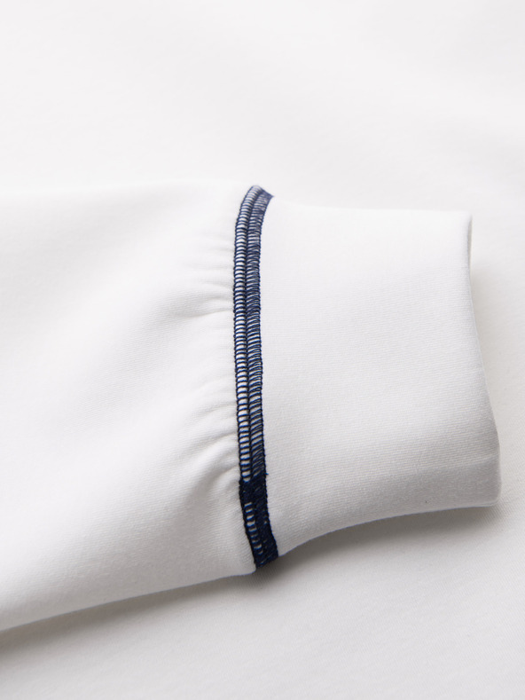 Ombre Clothing Férfi pulóver hímzéssel és kontraszt gallérral – sötét kék V1 OM-SSNZ-0269 Ombre Clothing