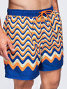 Ombre Clothing Férfi fürdőruha vízszintes hullám mintával – narancssárga-kék V1 OM-SRSS-0221 Ombre Clothing