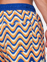 Ombre Clothing Férfi fürdőruha vízszintes hullám mintával – narancssárga-kék V1 OM-SRSS-0221 Ombre Clothing
