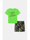 Under Armour Fiú szett Under Armour UA TECH PRINTED SS SHORT SET-GRN