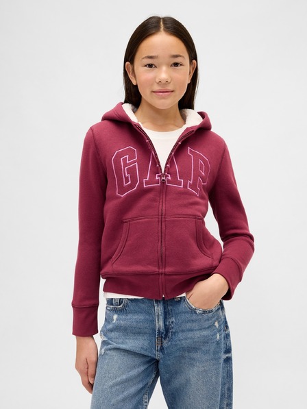 GAP Gyerek bélelt Logo Fleece pulóver GAP