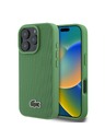 Lacoste Lacoste Iconic Petit Pique Woven Logo MagSafe Hátsó Borító iPhone 16 Pro számára Zöld