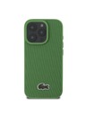 Lacoste Lacoste Iconic Petit Pique Woven Logo MagSafe Hátsó Borító iPhone 16 Pro számára Zöld