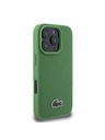 Lacoste Lacoste Iconic Petit Pique Woven Logo MagSafe Hátsó Borító iPhone 16 Pro számára Zöld