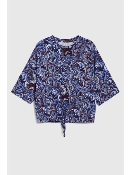 Moodo Paisley mintás blúz sötét kék Moodo
