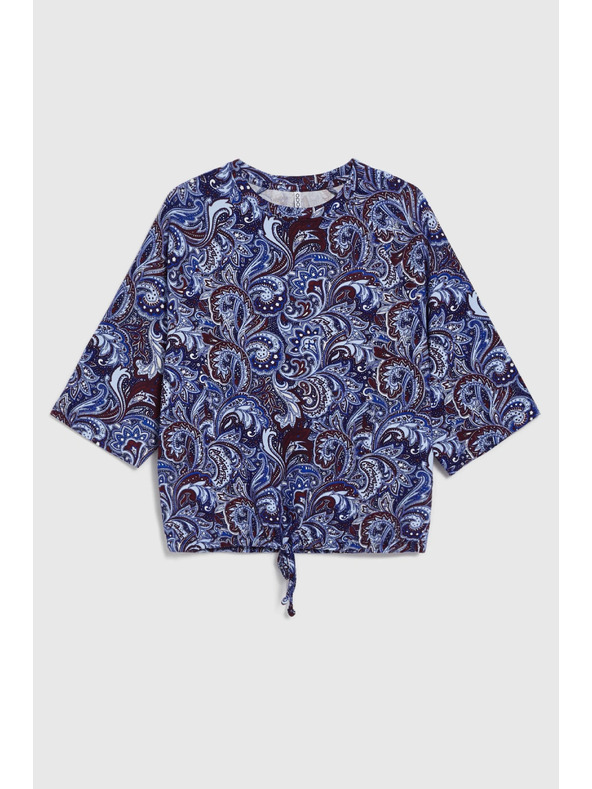 Moodo Paisley mintás blúz sötét kék Moodo