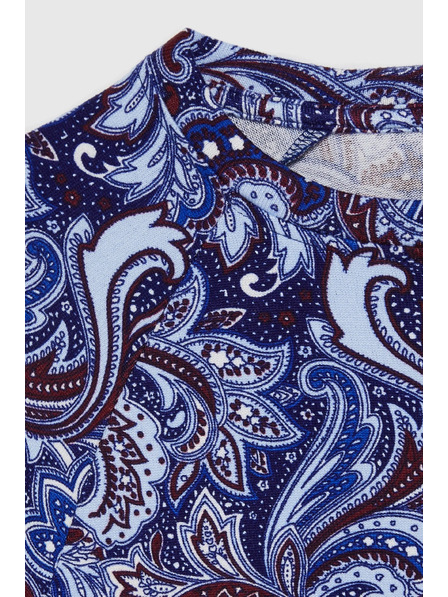 Moodo Paisley mintás blúz sötét kék Moodo