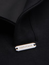 Ombre Clothing Férfi cipzár nélküli pulóver begörbített gallérral – fekete V5 OM-SSNZ-0262 Ombre Clothing