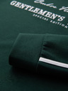 Ombre Clothing Férfi galléros pulóver V nyakkivágással és mellkasi hímzéssel – sötétzöld V3 OM-SSNZ-0268 Ombre Clothing