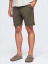 Ombre Clothing Férfi viszóz chino rövidnadrág – olívazöld V5 OM-SRCS-0206 Ombre Clothing