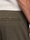 Ombre Clothing Férfi viszóz chino rövidnadrág – olívazöld V5 OM-SRCS-0206 Ombre Clothing