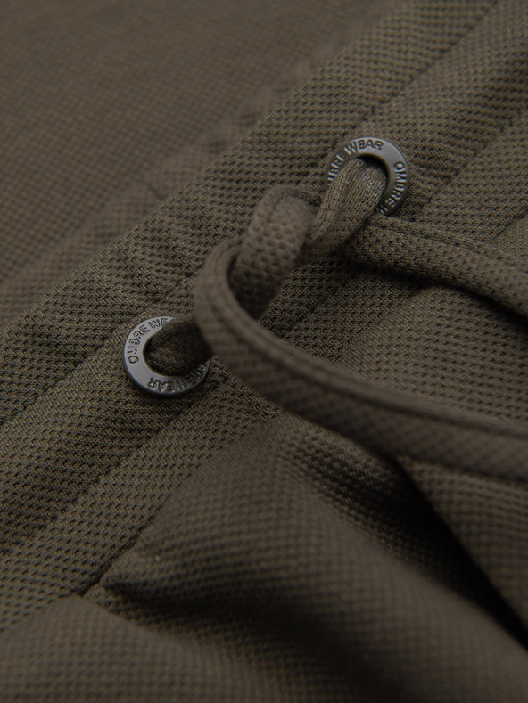 Ombre Clothing Férfi viszóz chino rövidnadrág – olívazöld V5 OM-SRCS-0206 Ombre Clothing