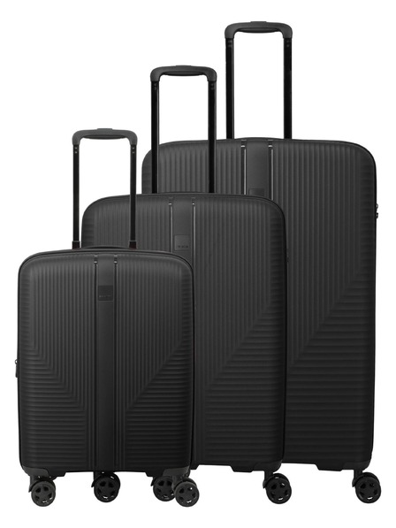 Travelite Travelite utazóbőrönd szett Air Stripe S exp, M exp, L Black