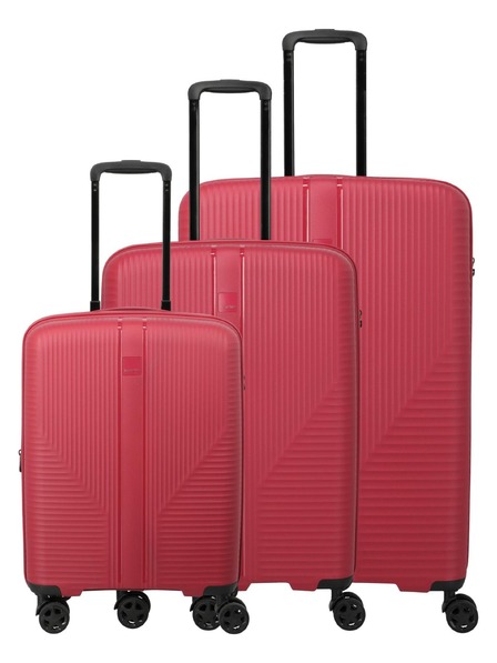 Travelite Travelite utazóbőrönd szett Air Stripe S exp, M exp, L Red