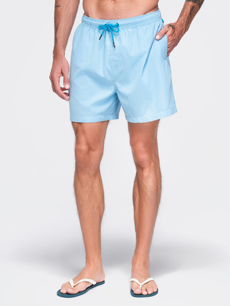 Ombre Clothing Férfi fürdőnadrág matt felületű szövetből – világoskék V5 OM-SRSS-0216 Ombre Clothing