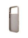 Guess Guess PU Leather 4G Strass Triangle Logo Gold Frame MagSafe Hátlap iPhone 18 Pro Pink