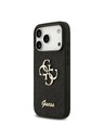 Guess Guess PU Fixed Glitter 4G Metal Logo Hátlap iPhone 18 Pro Black