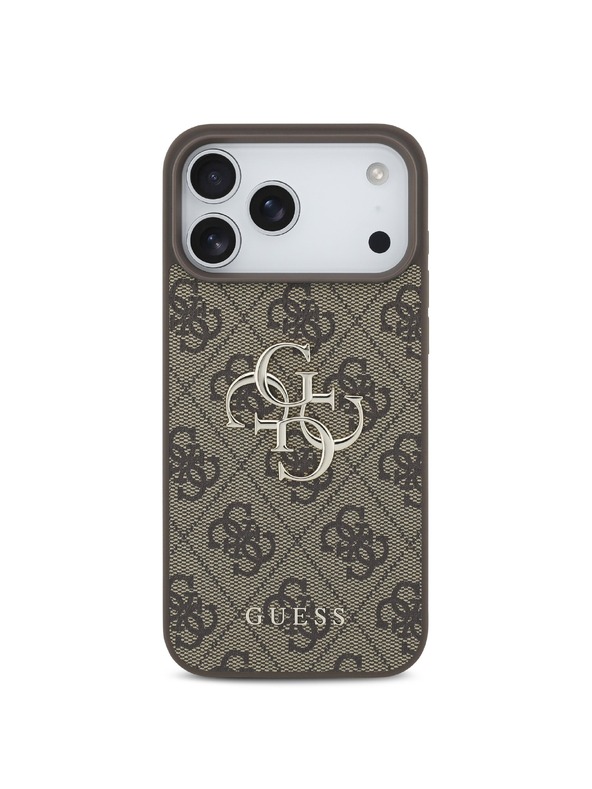 Guess Guess PU 4G Metal Logo Hátlap iPhone 18 Pro Brown