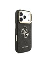 Guess Guess PU Leather 4G Metal Logo Gold Frame Hátlap iPhone 18 Pro Black