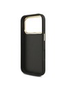 Guess Guess PU Leather 4G Metal Logo Gold Frame Hátlap iPhone 18 Pro Black