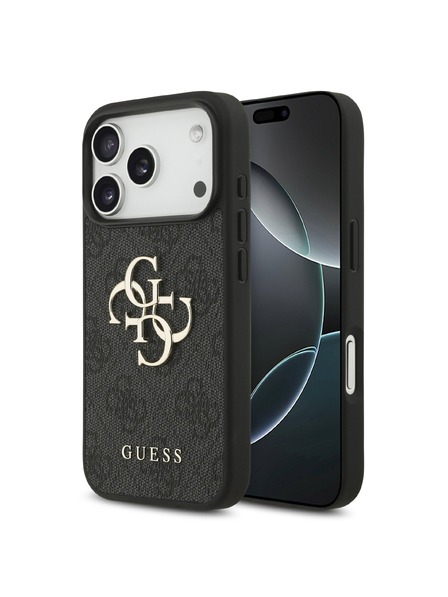 Guess Guess PU 4G Metal Logo Hátlap iPhone 18 Pro Grey